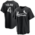 St. Louis Cardinals #4 Yadier Molina Player Black City Connect Home Limited Hdoa Stitched Jerseys