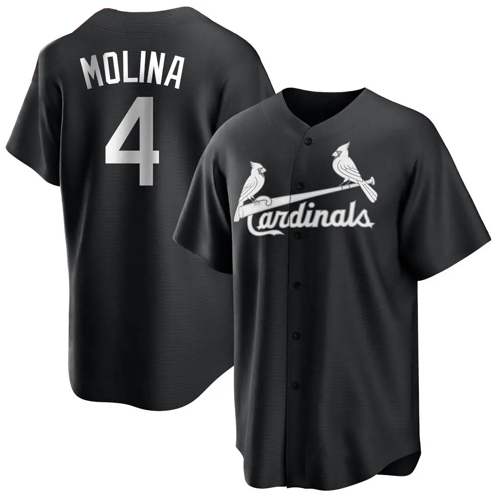 St. Louis Cardinals #4 Yadier Molina Player Black City Connect Home Limited Hdoa Stitched Jerseys
