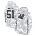 C.Panthers #51 Sam Mills Player Arctic Camo Salute to Service Pullover Hoodies Limited Game Hdoa Stitched Jerseys
