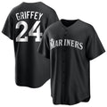 S.Mariners #24 Ken Griffey Jr Player Black Home Limited Hdoa Stitched Jerseys