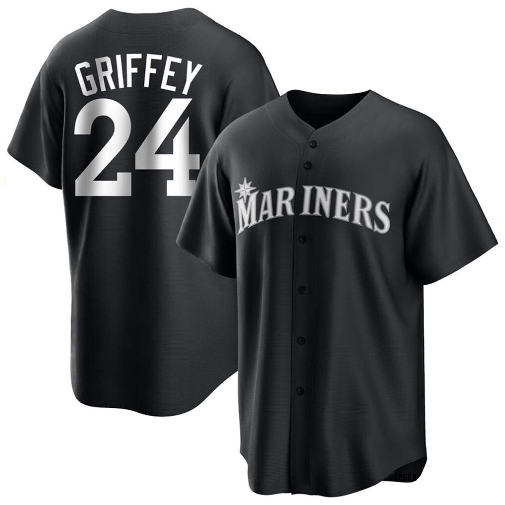 S.Mariners #24 Ken Griffey Jr Player Black Home Limited Hdoa Stitched Jerseys