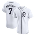 D.Tigers #7 Kevin McGonigle Player White Limited Elite Home Hdoa Stitched Jerseys