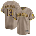 S.Diego Padres #13 Manny Machado Player Khaki Home Limited Hdoa Stitched Jerseys