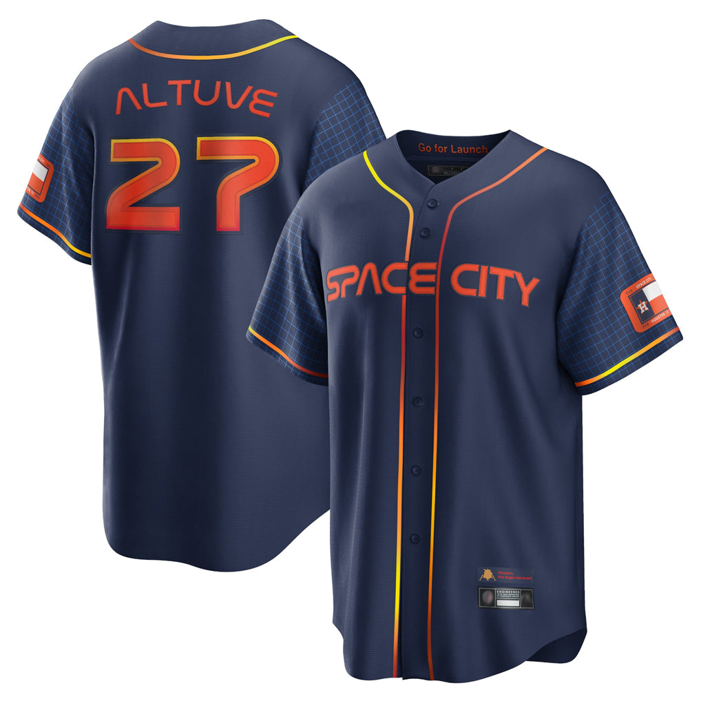 H.Astros #27 Jose Altuve Player Navy City Connect Home Game Hdoa Stitched Jerseys
