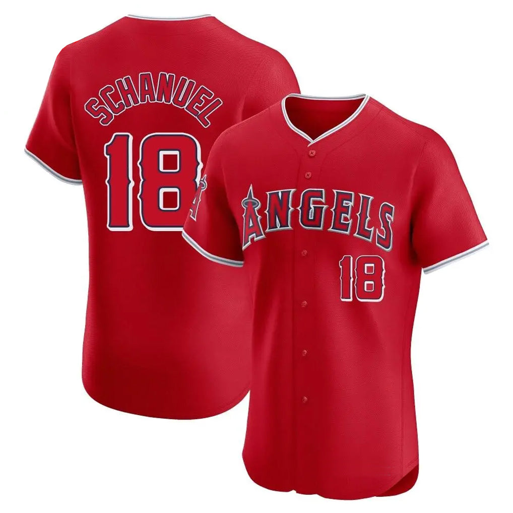 LA.Angels #18 Nolan Schanuel Player Red Home Limited Elite Hdoa Stitched Jerseys