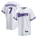 T.Rangers #7 Ivan Rodriguez Player White Home Game Hdoa Stitched Jerseys