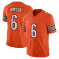 C.Bears #6 Kyler Gordon Player Orange Vapor F.U.S.E. Limited Home Game Hdoa Stitched Jerseys