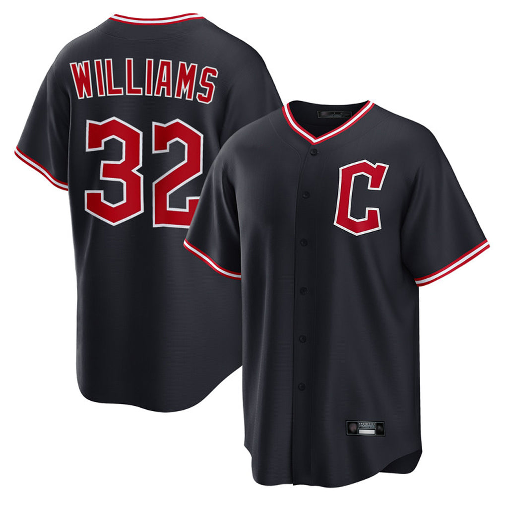 C.Guardians #32 Gavin Williams Player Navy Home Game Hdoa Stitched Jerseys
