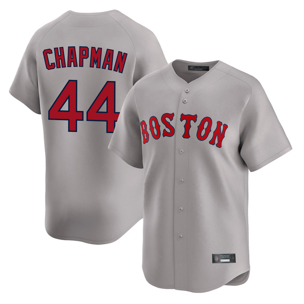 B.Red Sox #44 Aroldis Chapman Player Gray Road Limited Home Game Hdoa Stitched Jerseys
