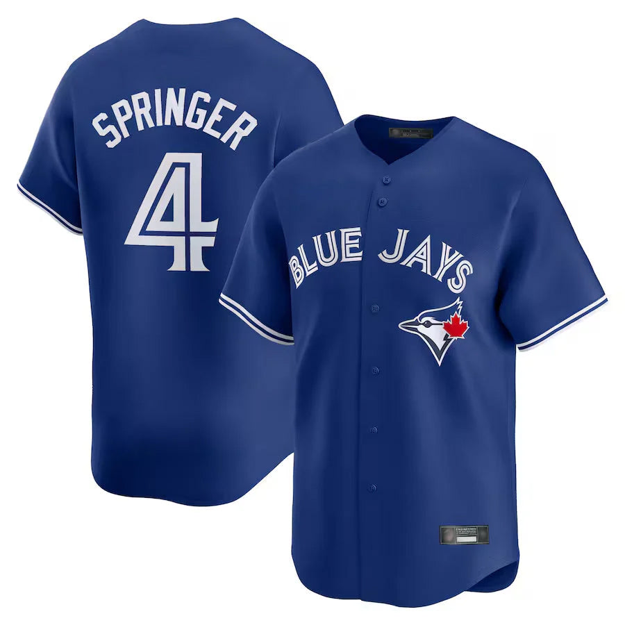 T.Blue Jays #4 George Springer Player Royal Home Limited Hdoa Stitched Jerseys
