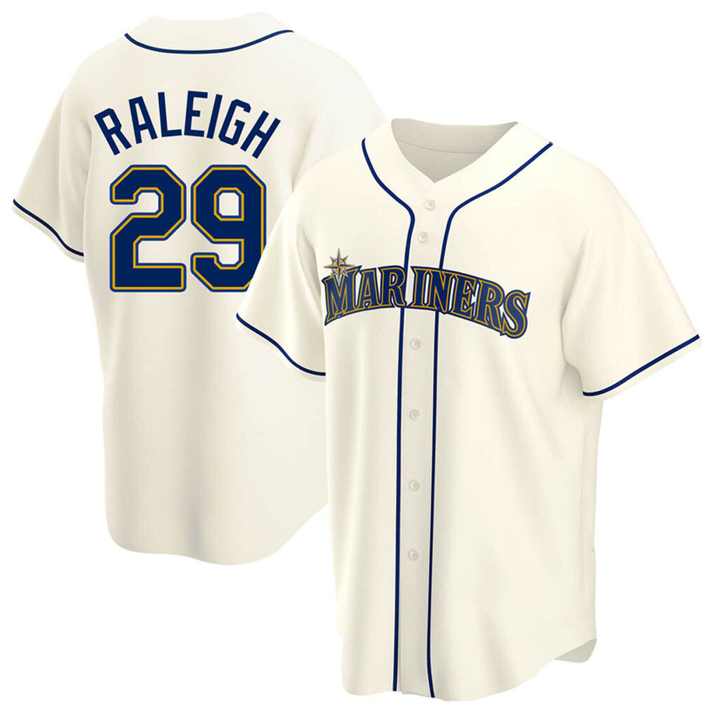 S.Mariners #29 Cal Raleigh Player Cream Home Game Hdoa Stitched Jerseys