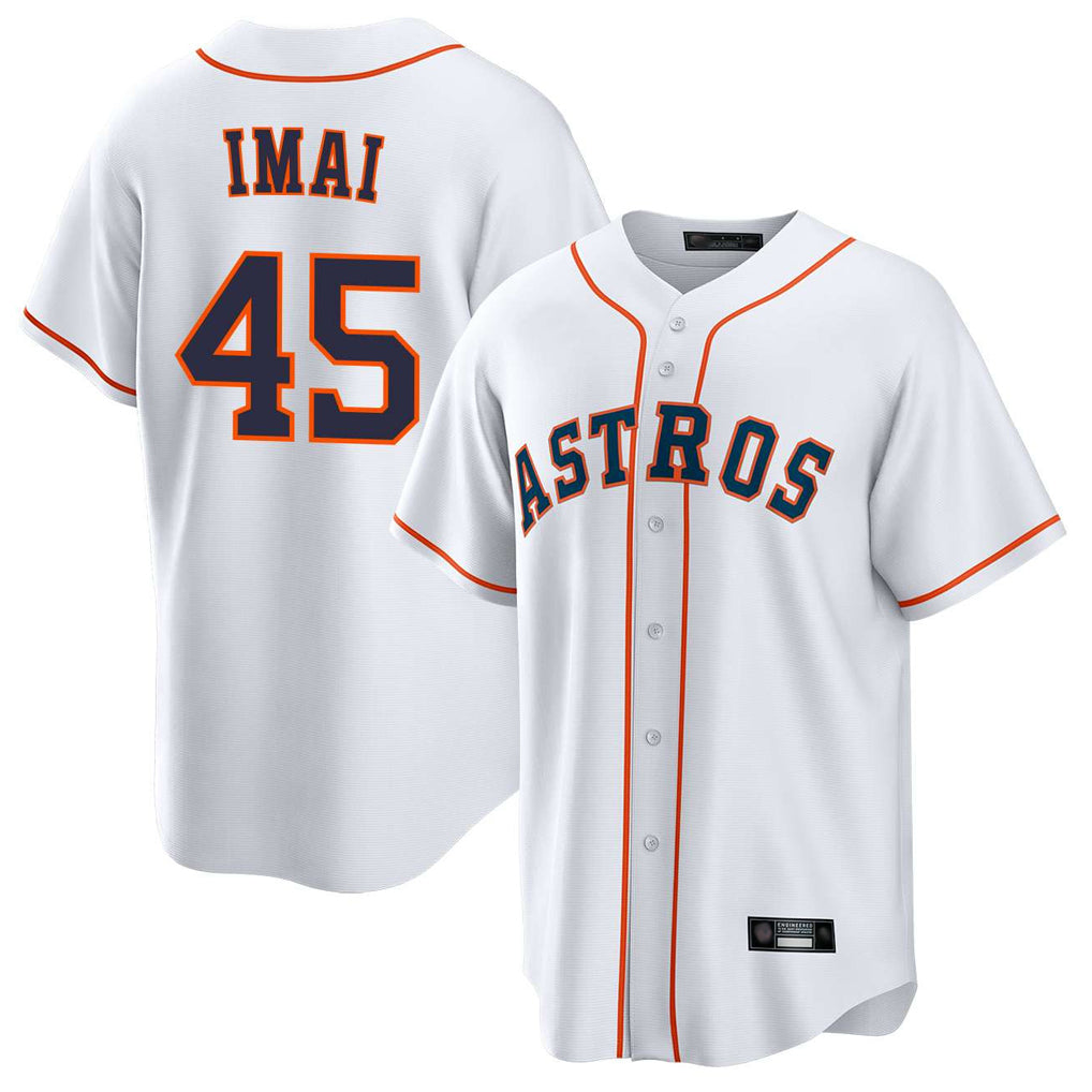 H.Astros #45 Tatsuya Imai Player White Home Game Hdoa Stitched Jerseys
