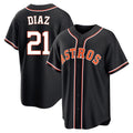 H.Astros #21 Yainer Diaz Player Black Fashion Out Home Game Hdoa Stitched Jerseys