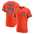 D.Tigers #29 Tarik Skubal Player Orange Limited Elite Home Hdoa Stitched Jerseys