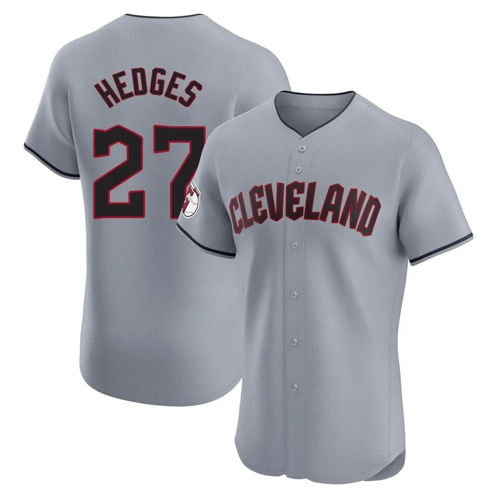 C.Guardians #27 Austin Hedges Player Gray Road Limited Elite Home Hdoa Stitched Jerseys