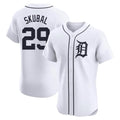 D.Tigers #29 Tarik Skubal Player White Limited Elite Home Hdoa Stitched Jerseys