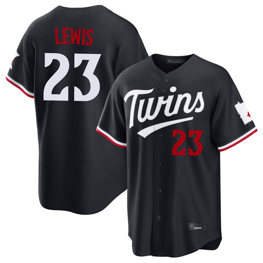 M.Twins #23 Royce Lewis Player Navy Home Game Hdoa Stitched Jerseys