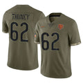 C.Bears #62 Joe Thuney Player Olive Salute to Service Limited Game Hdoa Stitched Jerseys