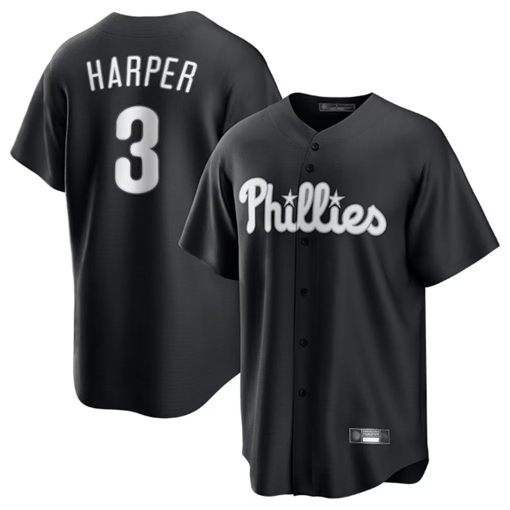 P.Phillies #3 Bryce Harper Player Black Alt Fashion Home Game Hdoa Stitched Jerseys