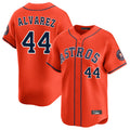H.Astros #44 Yordan Alvarez Player Orange Home Limited Hdoa Stitched Jerseys