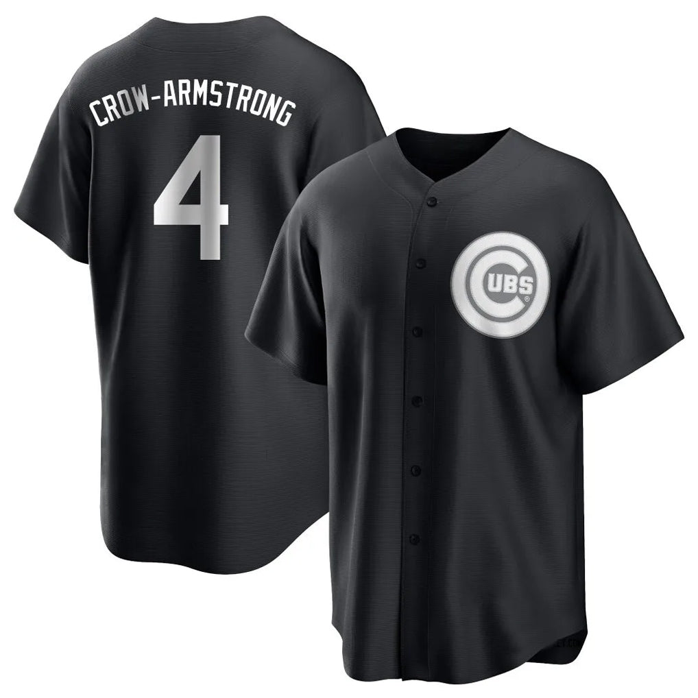 C.Cubs #4 Pete Crow-Armstrong Player Black Game Hdoa Stitched Jerseys