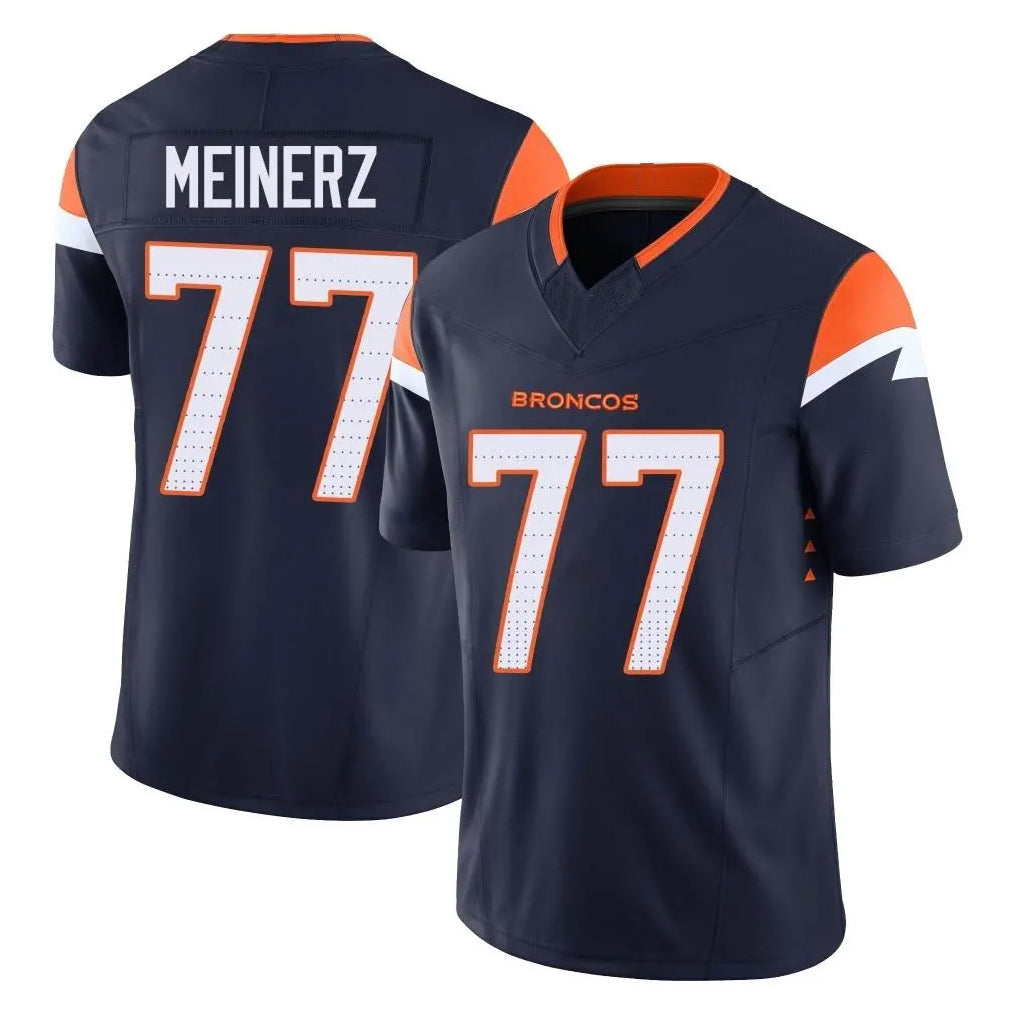 D.Broncos #77 Quinn Meinerz Player Navy Limited Vapor F.U.S.E. Home Game Hdoa Stitched Jerseys