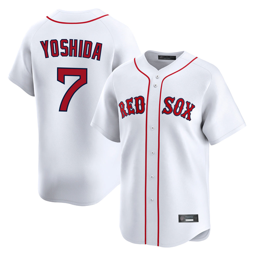 B.Red Sox #7 Masataka Yoshida Player White Limited Home Game Hdoa Stitched Jerseys