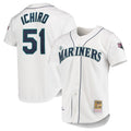 S.Mariners #51 Ichiro Suzuki Player White Mitchell & Ness All-Star Game Cooperstown Collection Authentic Limited Hdoa Stitched Jerseys