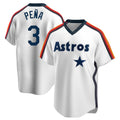 H.Astros #3 Jeremy Pena Player White Cooperstown Collection T-shirt Hdoa Stitched Jerseys