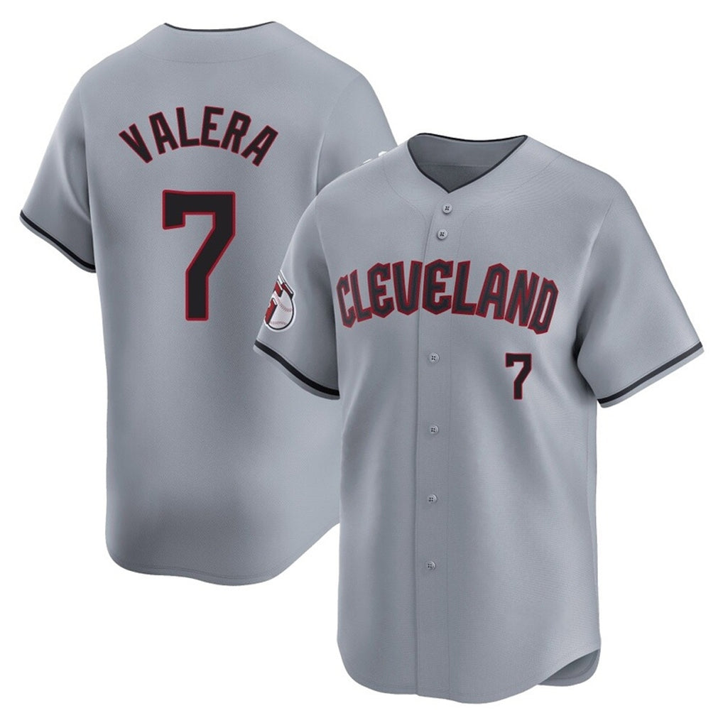 C.Guardians #7 George Valera Player Gray Road Limited Home Hdoa Stitched Jerseys