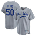 LA.Dodgers #50 Mookie Betts Player Gray Game Limited Home Hdoa Stitched Jerseys