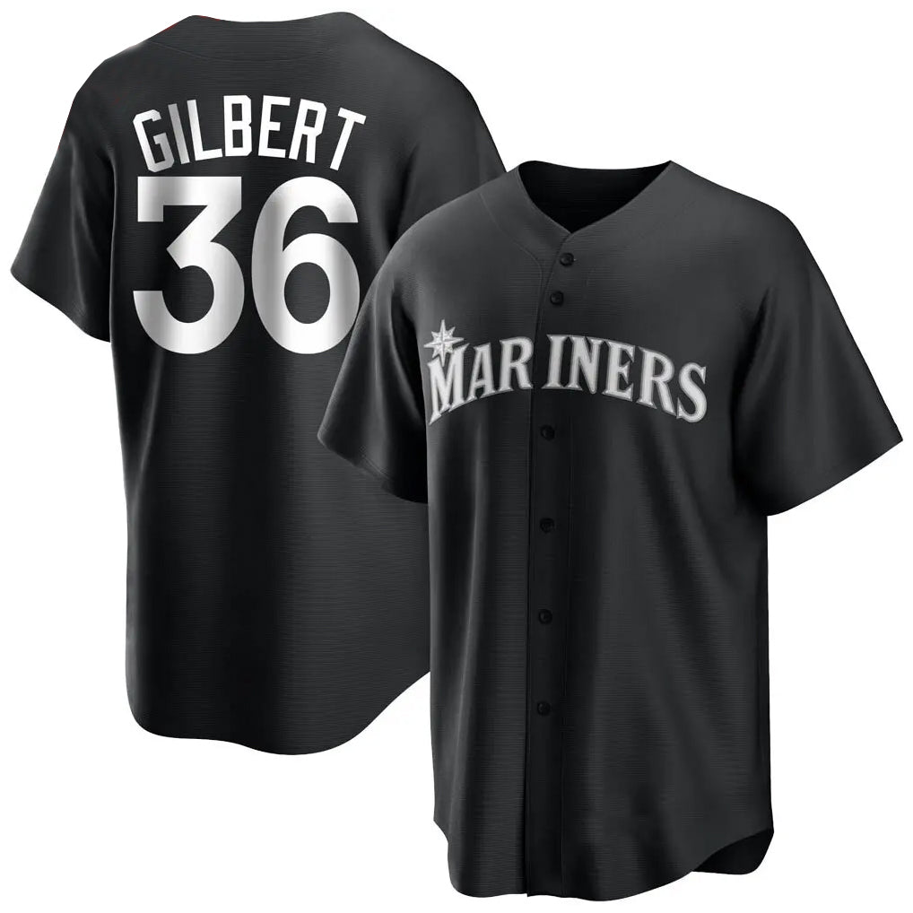 S.Mariners #36 Logan Gilbert Player Black Home Limited Hdoa Stitched Jerseys
