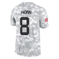 C.Panthers #8 Jaycee Horn Player Arctic Camo Salute to Service Limited Game Hdoa Stitched Jerseys