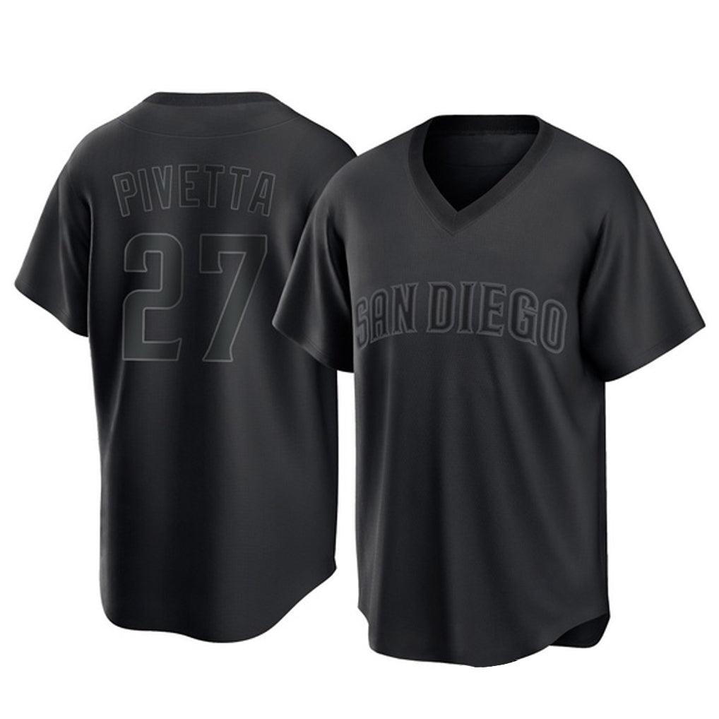 S.Diego Padres #27 Nick Pivetta Player Black Pitch Fashion Game T-shirt Hdoa Stitched Jerseys