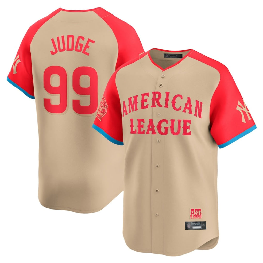 NY.Yankees #99 Aaron Judge Player Cream All-Star Home Limited Hdoa Stitched Jerseys