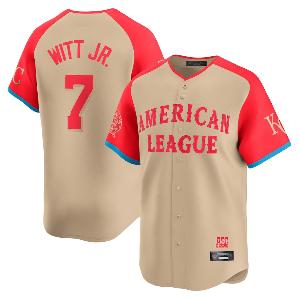KC.Royals #7 Bobby Witt Jr. Player Cream American League All-Star Game Limited Home Hdoa Stitched Jerseys