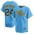 M.Brewers #24 William Contreras Player Light Blue City Connect Home Limited Hdoa Stitched Jerseys