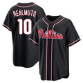 P.Phillies #10 J.T. Realmuto Player Black Fashion Out Home Game Hdoa Stitched Jerseys