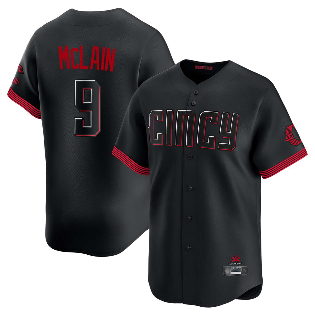 C.Reds #9 Matt McLain Player Black City Connect Home Limited Hdoa Stitched Jerseys