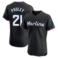 M.Marlins #21 Graham Pauley Player Black Vapor Home Limited Elite Hdoa Stitched Jerseys