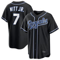 KC.Royals #7 Bobby Witt Jr. Player Black Carbon Fashion Home Game Hdoa Stitched Jerseys