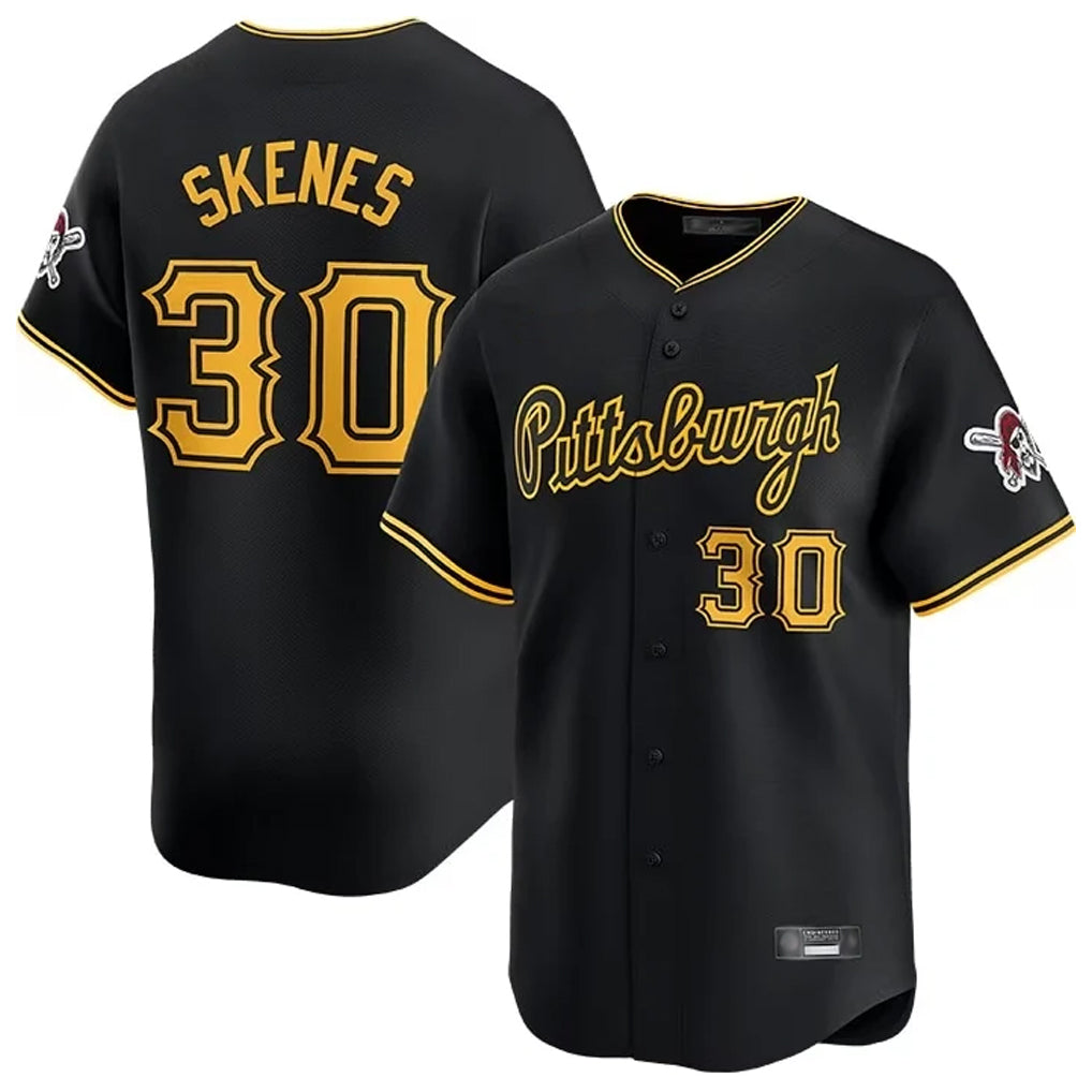P.Pirates #30 Paul Skenes Player Black Home Limited Hdoa Stitched Jerseys