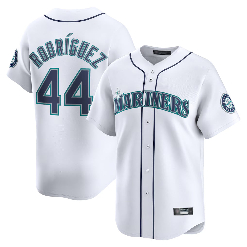 S.Mariners #44 Julio Rodriguez Player White Home Limited Hdoa Stitched Jerseys