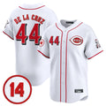 C.Reds #44 Elly De La Cruz Player White Vapor Premier Limited Home Hdoa Stitched Jerseys
