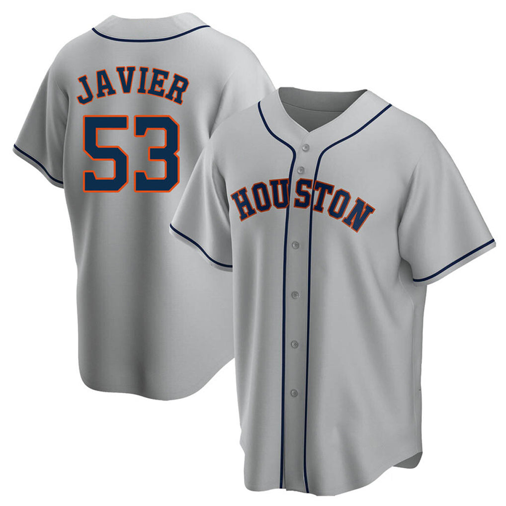 H.Astros #53 Cristian Javier Player Gray Home Game Hdoa Stitched Jerseys