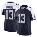 D.Cowboys #13 Caleb Downs Player Navy-White Limited Alternate Vapor F.U.S.E. Home Game Hdoa Stitched Jerseys