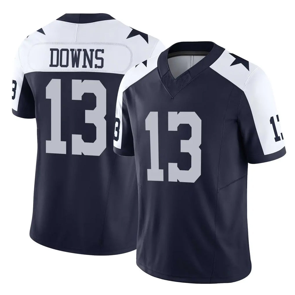 D.Cowboys #13 Caleb Downs Player Navy-White Limited Alternate Vapor F.U.S.E. Home Game Hdoa Stitched Jerseys