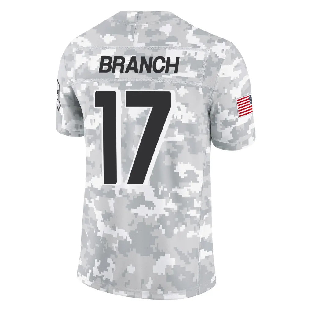 A.Falcons #17 Zachariah Branch Player Arctic Camo Salute to Service Limited Hdoa Stitched Jerseys