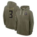 A.Falcons #3 Jessie Bates III Player Olive 2025 Salute to Service Hoodies Hdoa Stitched Jerseys
