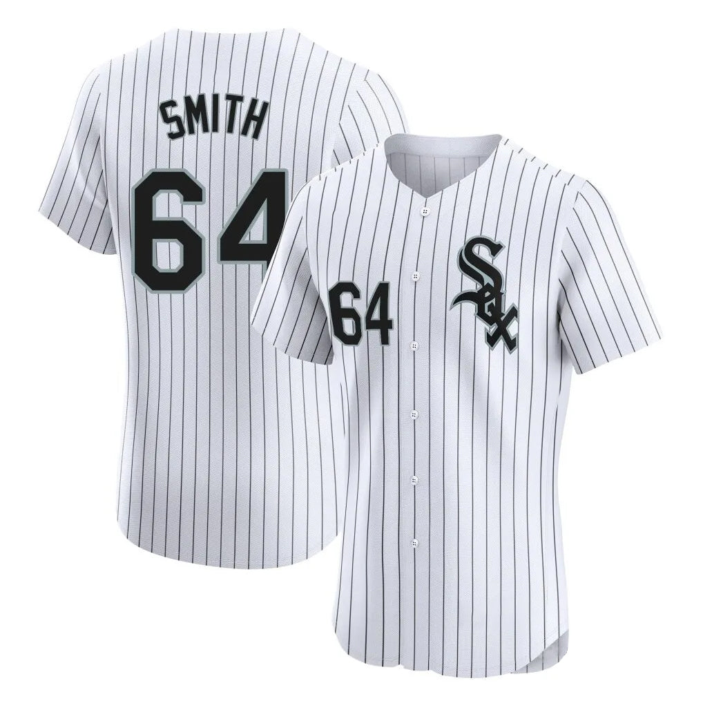 C.White Sox #64 Shane Smith Player White Stripe Limited Elite Home Hdoa Stitched Jerseys